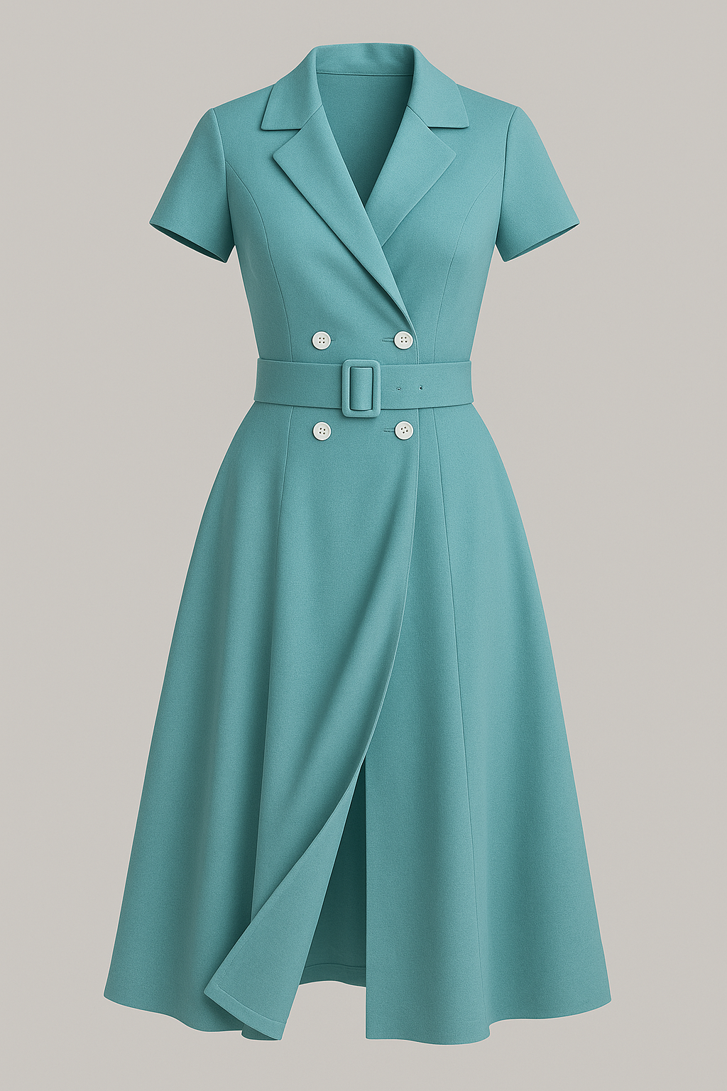 Abito Midi Elegante Donna con Cintura, Vestito Casual Estivo per Feste e Cerimonie - Azzurro chiaro - abbigliamento di alta qualità abito abito artigianale abito elegante abito midi abito unico cintura donna dresses fashion primavera estate midi moda femminile rochie midi stile raffinato vestito con cintura vestito da cerimonia - Concept Palermo
