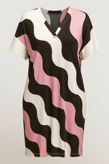 Elegante damesjurk met diepe V-hals - Perfect voor ceremonies en avonden
