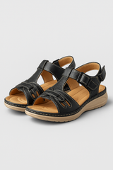 Comfortabele dames sandalen met klittenband, zachte en verstelbare zool