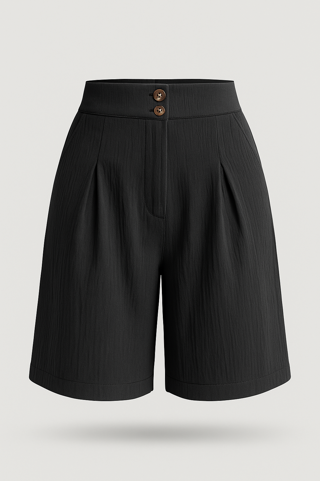 Shorts da donna con bottone e gamba larga - Nero - arabella | shorts da donna con bottone e gamba larga - €25 bottone donna Frauen gamba hextom Hosen & Shorts larga Loose hose shorts shorts donna Summer shorts Wide leg hose - Concept Palermo