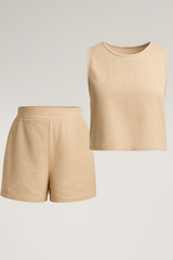 Zomerse mouwloze tweedelige set