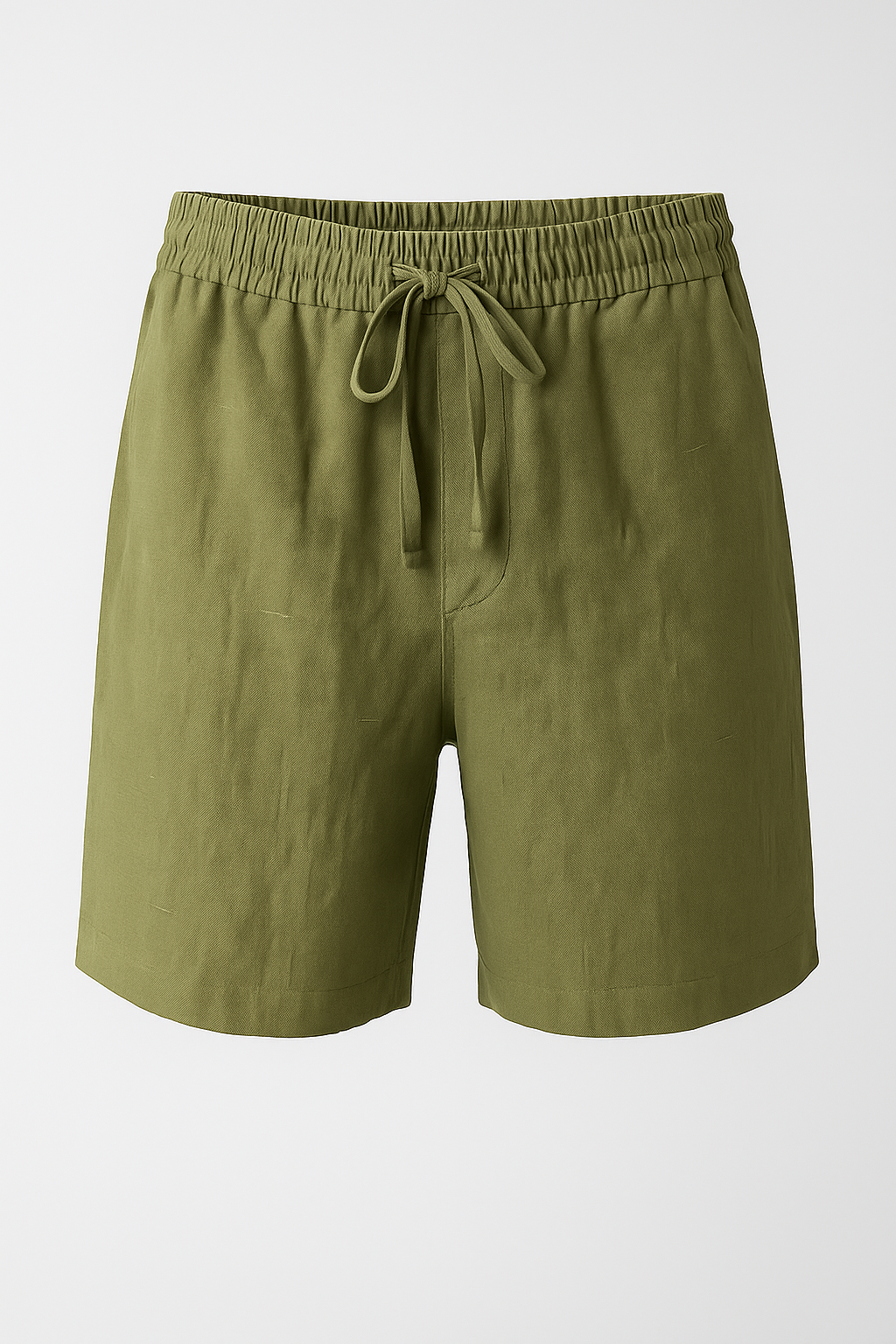 Pantaloncini di lino leggeri per uomo - Verde - Atmungsaktive Shorts Cooler Stil Herren Shorts komfortable Shorts leggeri lino lässige Shorts pantaloncini pantaloncini lino shorts Sommer Look Sommermode Männer strand shorts tägliche Freizeitkleidung uomo verstellbarer Kordelzug - Concept Palermo