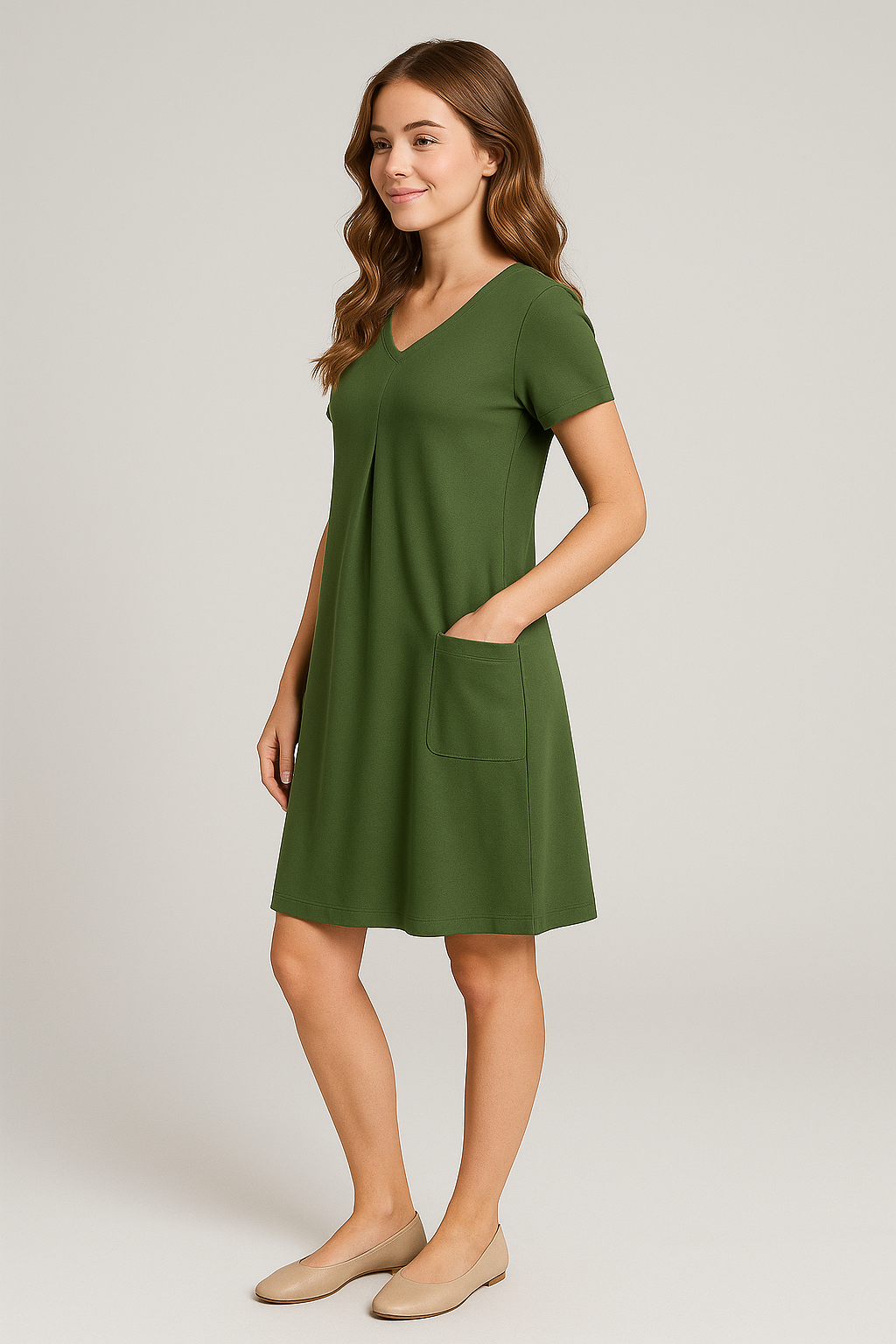 Vestito Midi Donna in Maglia a Coste, Manica Lunga Elegante Casual Autunno/Inverno - - abito abito casual casual donna dress dresses gmc120325 maglia win070325 WOMEN - Concept Palermo