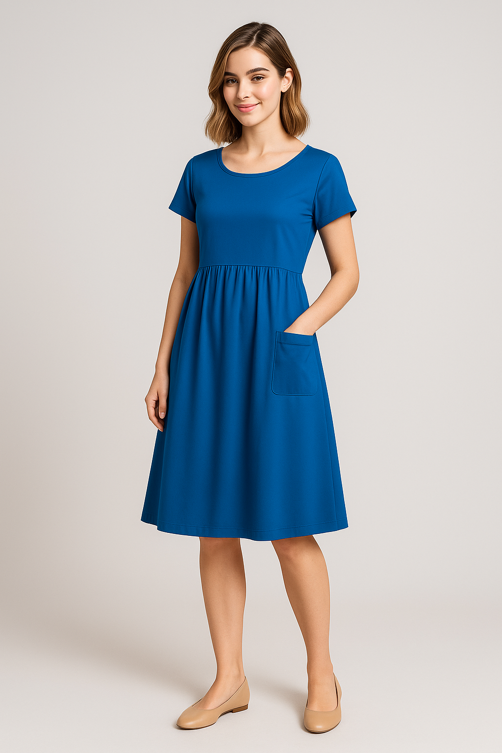 Vestito Estivo Donna Casual con Tasche, Abito Lungo Morbido in Cotone per Spiaggia - - casual cute summer dress donna Dresses estivo female dress tasche vestito vestito estivo - Concept Palermo