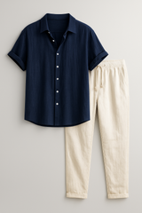 Sportief ademend zomerset voor heren: korte mouw T-shirt + casual korte broek