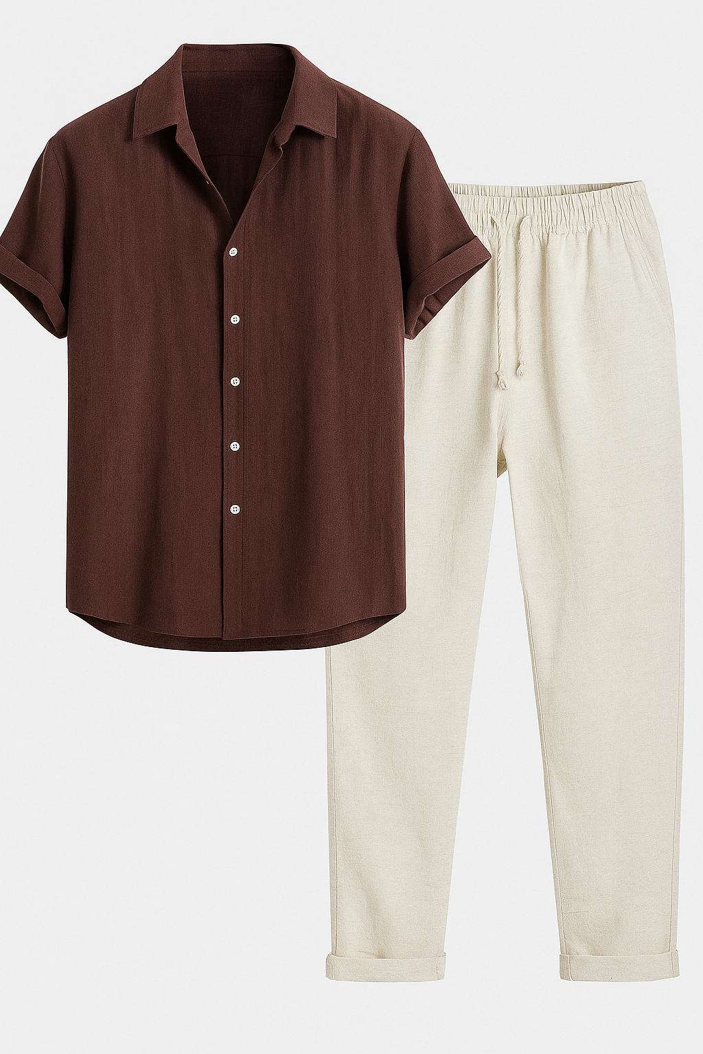 Set Estivo Uomo Completo T-shirt e Pantaloncini Casual Sportivo - Marrone scuro - abbigliamento casual uomo abbigliamento estivo elegante camicia leggera uomo estivo estivo uomini indumenti in poliestere moda maschile outfit moderno outfit sets pantaloni lunghi uomo set abbigliamento uomo set estivo uomini uomini vestibilità ampia - Concept Palermo