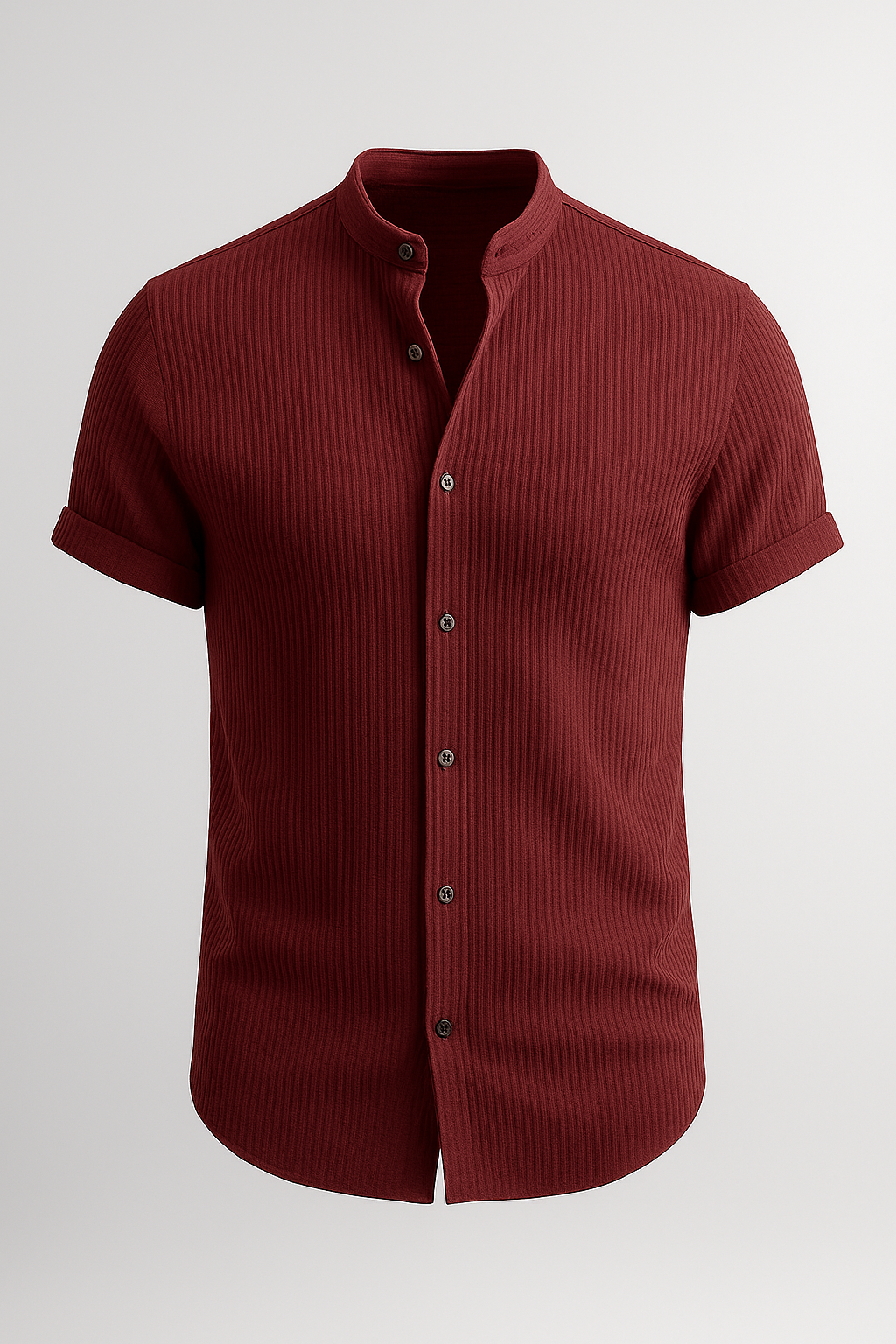 Camicia uomo a maniche corte in cotone – Traspirante, e versatile Pelle - Bordeaux - 140525 camicia camicia uomo corte cotone gmc140525 maniche men men's top clothes pelle shirt traspirante - Concept Palermo