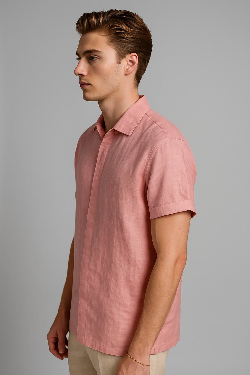 Camicia di lino da uomo – Leggera, comoda, estiva - - 300325 camicia camicia lino comoda estiva leggera lino men men's top clothes tops uomo win230325 - Concept Palermo
