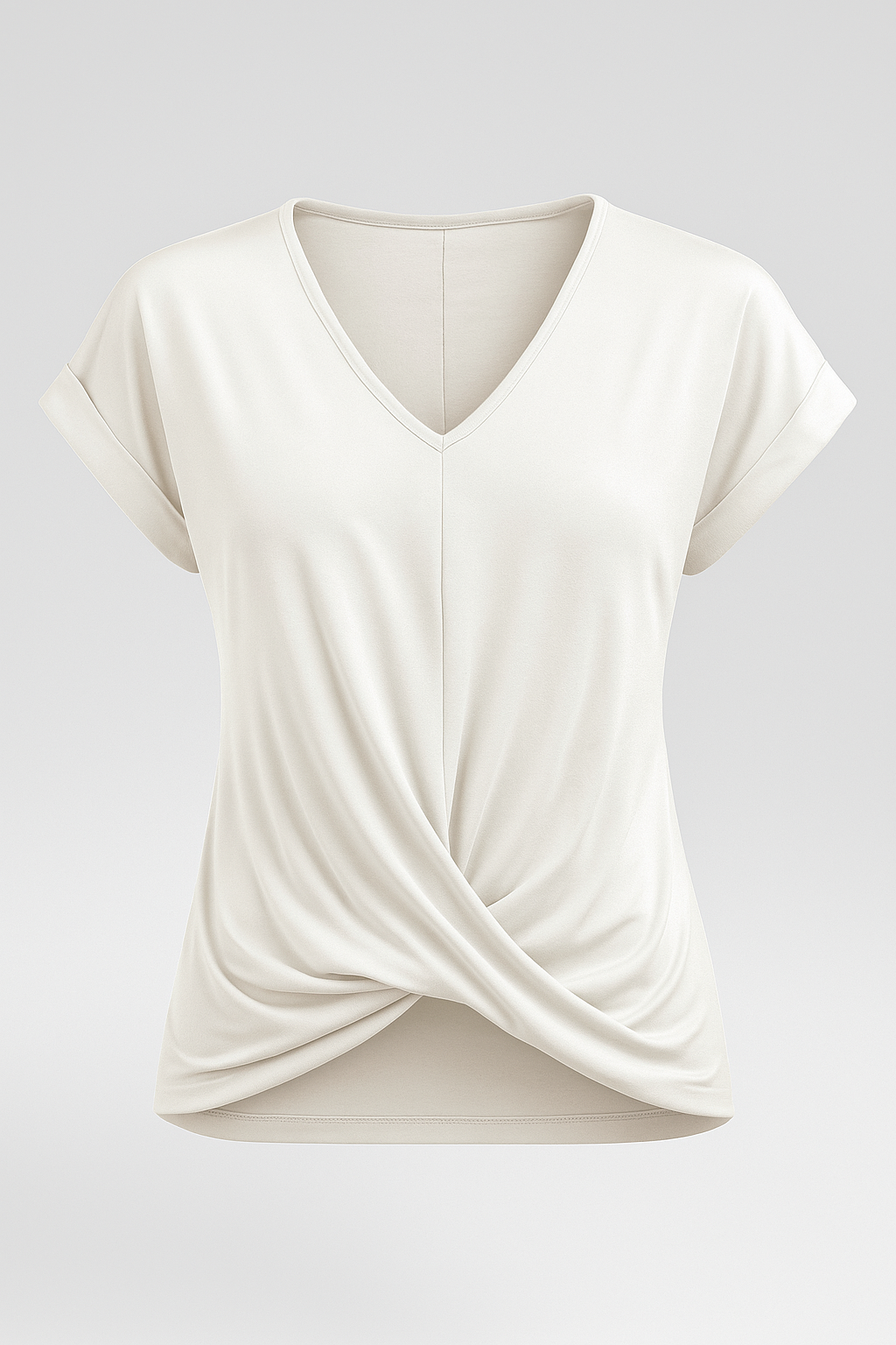 Maglietta con scollo a V in tessuto morbido e leggero Uomo - Bianco - Frauen Oberteil leggero maglietta maglietta scollo scollo Summer tessuto uomo women's top clothes - Concept Palermo