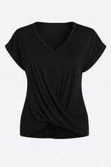 T-shirt met V-hals van zachte en lichte stof Heren