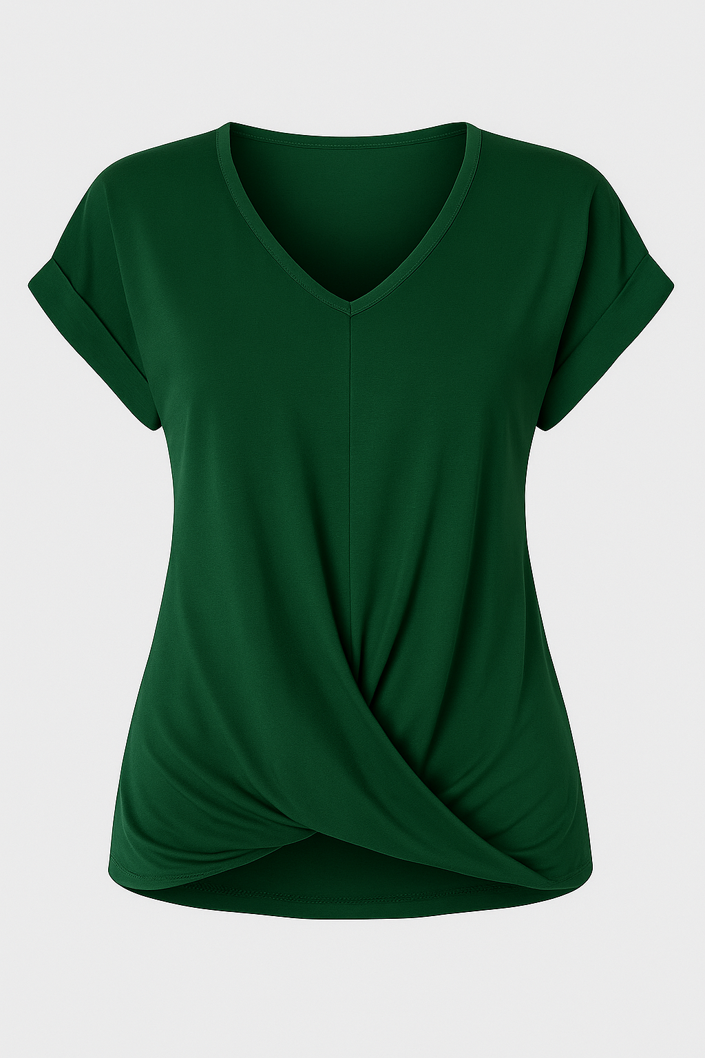 Maglietta con scollo a V in tessuto morbido e leggero Uomo - Verde - Frauen Oberteil leggero maglietta maglietta scollo scollo Summer tessuto uomo women's top clothes - Concept Palermo