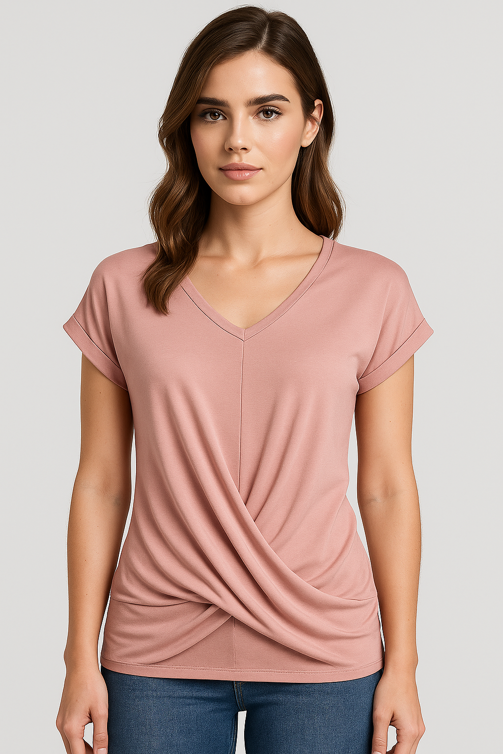 Maglietta con scollo a V in tessuto morbido e leggero Uomo - - Frauen Oberteil leggero maglietta maglietta scollo scollo Summer tessuto uomo women's top clothes - Concept Palermo