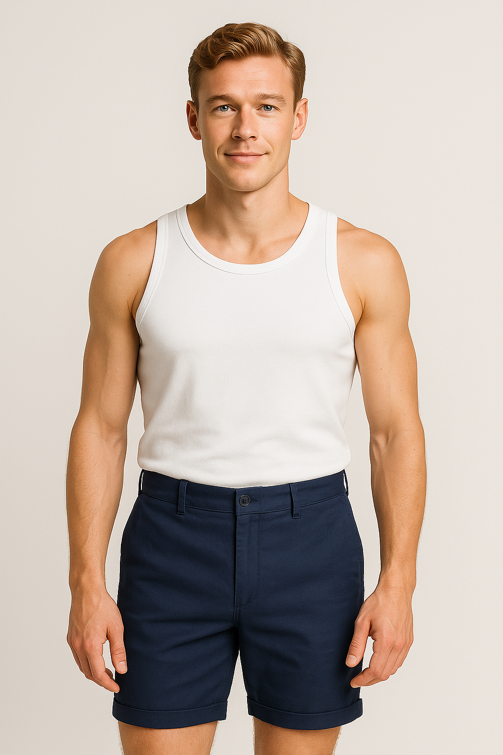 Pantaloncini in lino casual con orlo arrotolato Uomo - - _wf_cus arrotolato casual komfortable Shorts lino orlo pantaloncini pantaloncini lino shorts shorts for men Summer shorts uomo - Concept Palermo