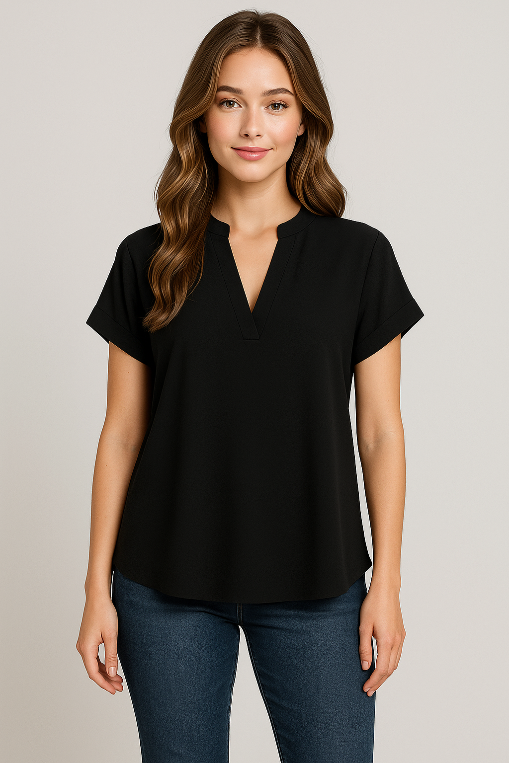 Blusa estiva con scollo a V Uomo - - Blouse blusa blusa estiva estiva fashion scollo Tops uomo women women's top clothes - Concept Palermo