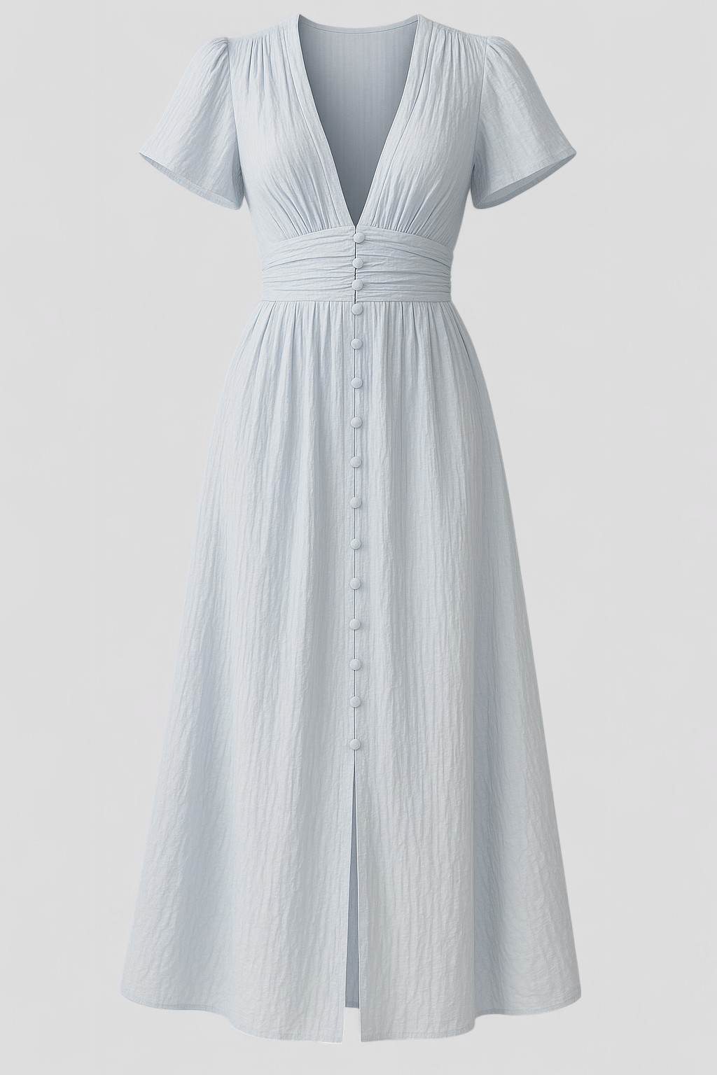 Abito Donna Maxi - Azzurro cielo - abito abito da donna abito donna abito estivo abito fantastico abito leggero abito maxi abito romantico donna dresses maxi dress vestito con maniche a sbuffo vestito elegante vestito per eventi - Concept Palermo