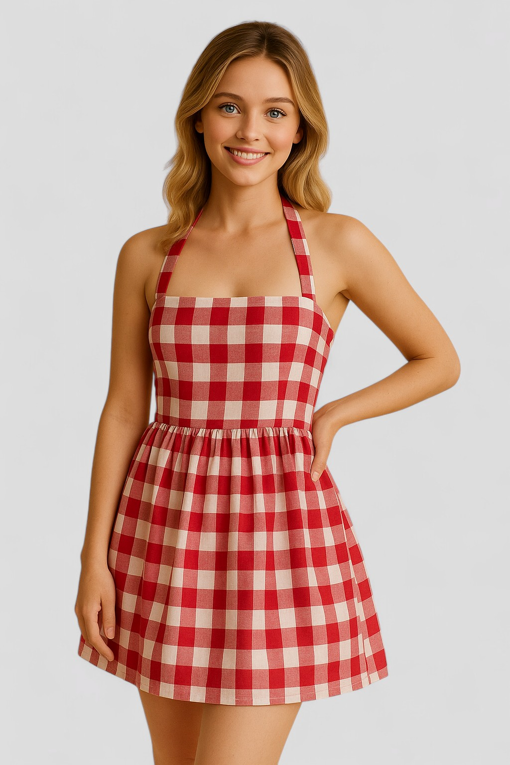 Abito Donna Flare in Cotone - - abito abito corto abito donna abito flare abito halter abito in cotone abito senza maniche cotone donna dresses fashion elegante flare look estivo moda femminile vestibilità regolare vestito estivo - Concept Palermo
