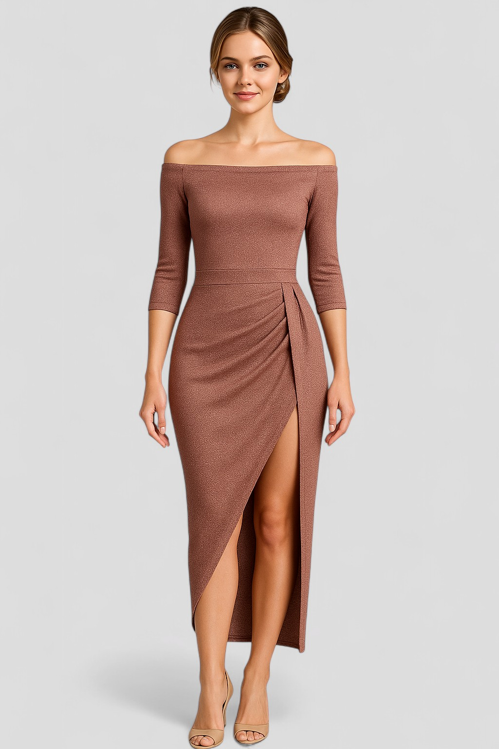 Abito Cerimonia Donna Estivo in Raso Donna - - abito abito cerimonia abito elegante abito estivo abito in satin abito per eventi abito versatile cerimonia donna dresses estivo fashion donna moda estate raso stile estivo vestito glamour vestito senza spalline - Concept Palermo