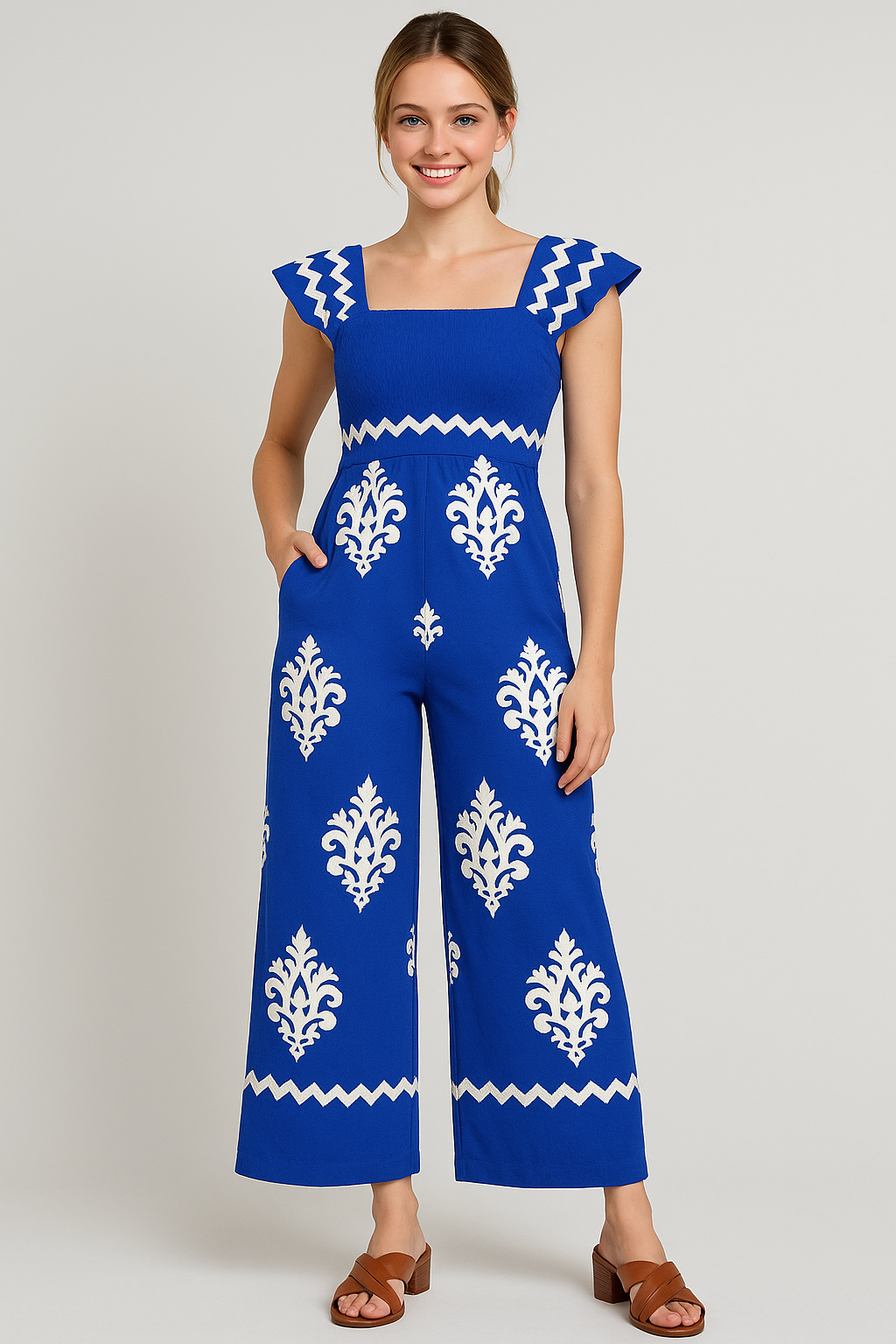 Tuta Donna Bohemien a Vita Alta Gamba Larga - - abbigliamento casual alta bohemien donna gamba larga moda estiva one-pieces stile vintage tuta tuta a vita alta tuta bohemien tuta con maniche a cappuccio tuta donna tuta elegante tuta gamba larga tuta leggera - Concept Palermo