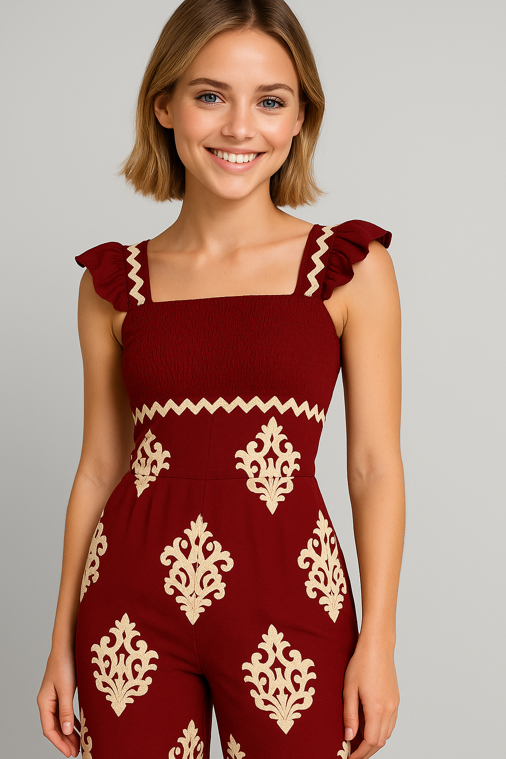 Tuta Donna Bohemien a Vita Alta Gamba Larga - - abbigliamento casual alta bohemien donna gamba larga moda estiva one-pieces stile vintage tuta tuta a vita alta tuta bohemien tuta con maniche a cappuccio tuta donna tuta elegante tuta gamba larga tuta leggera - Concept Palermo