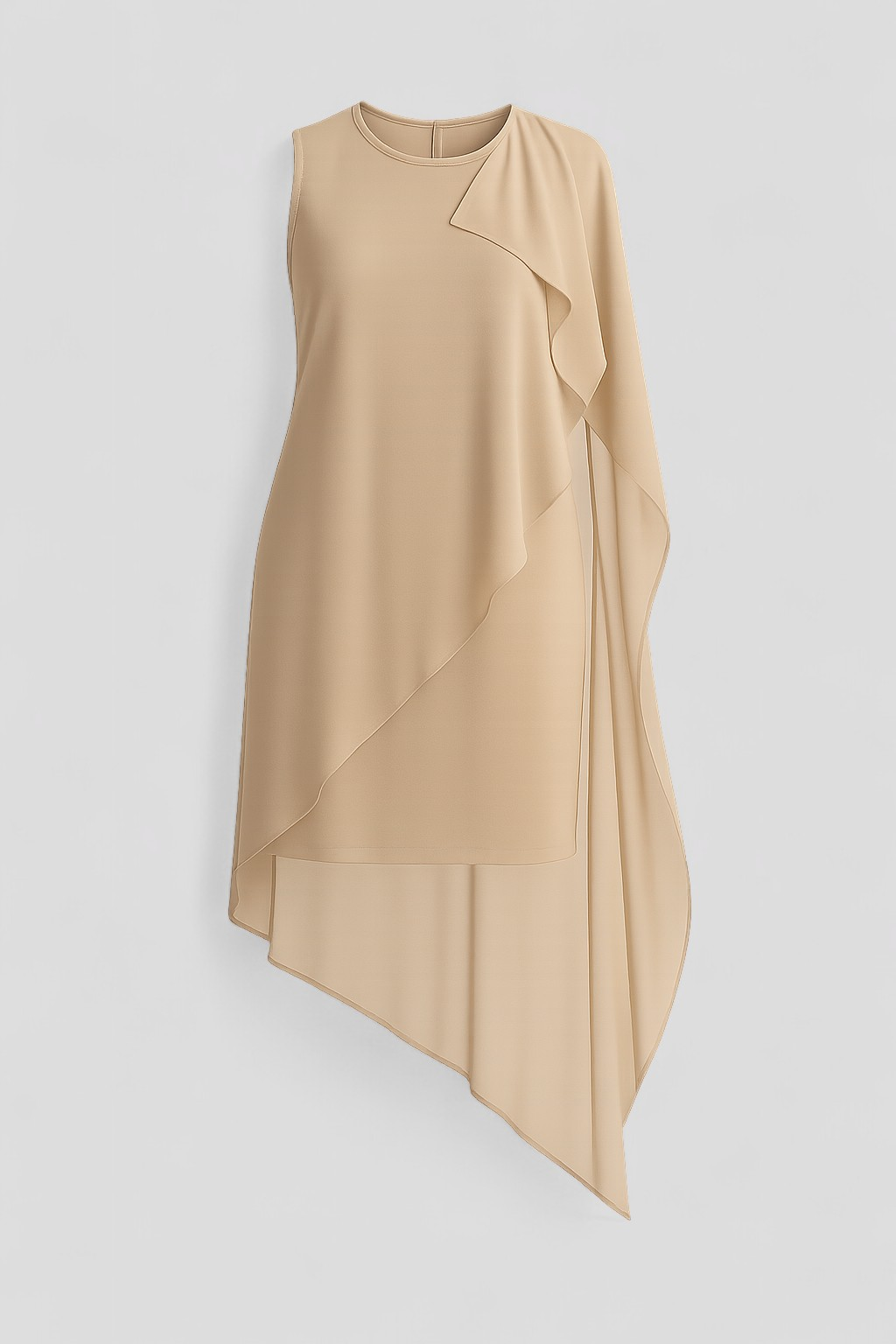 Abito Estivo Donna Senza Maniche Floreale in Cotone Leggero S-XL - Cachi - abito abito elegante abito estivo abito estivo senza maniche abito traspirante donna dresses estivo maniche moda estiva stile estivo sukienka con scollo rotondo sukienka estiva sukienka in chiffon sukienka slim fit sukienka versatile - Concept Palermo