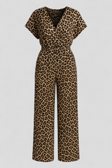 Dames jumpsuit met panterprint