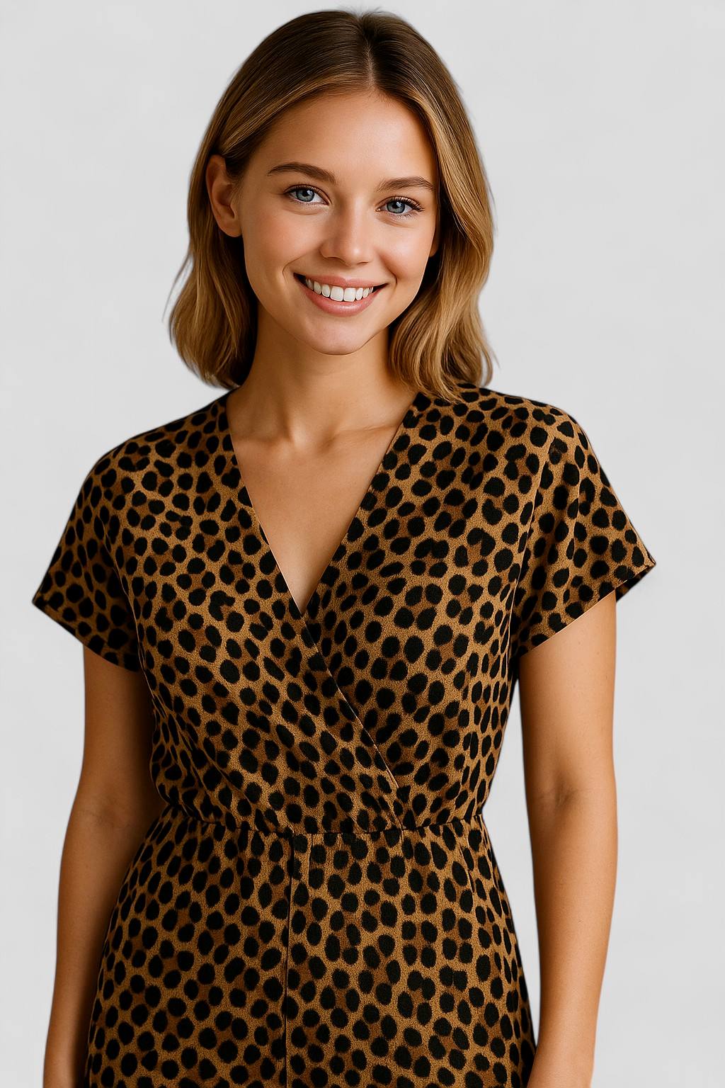Tuta Donna con Motivo Pantera - - abbigliamento versatile collo a V design pantera donna materiale morbido motivo occasione casual one-pieces pantaloni larghi pantera stile moderno tuta tuta chic tuta donna tuta elegante - Concept Palermo