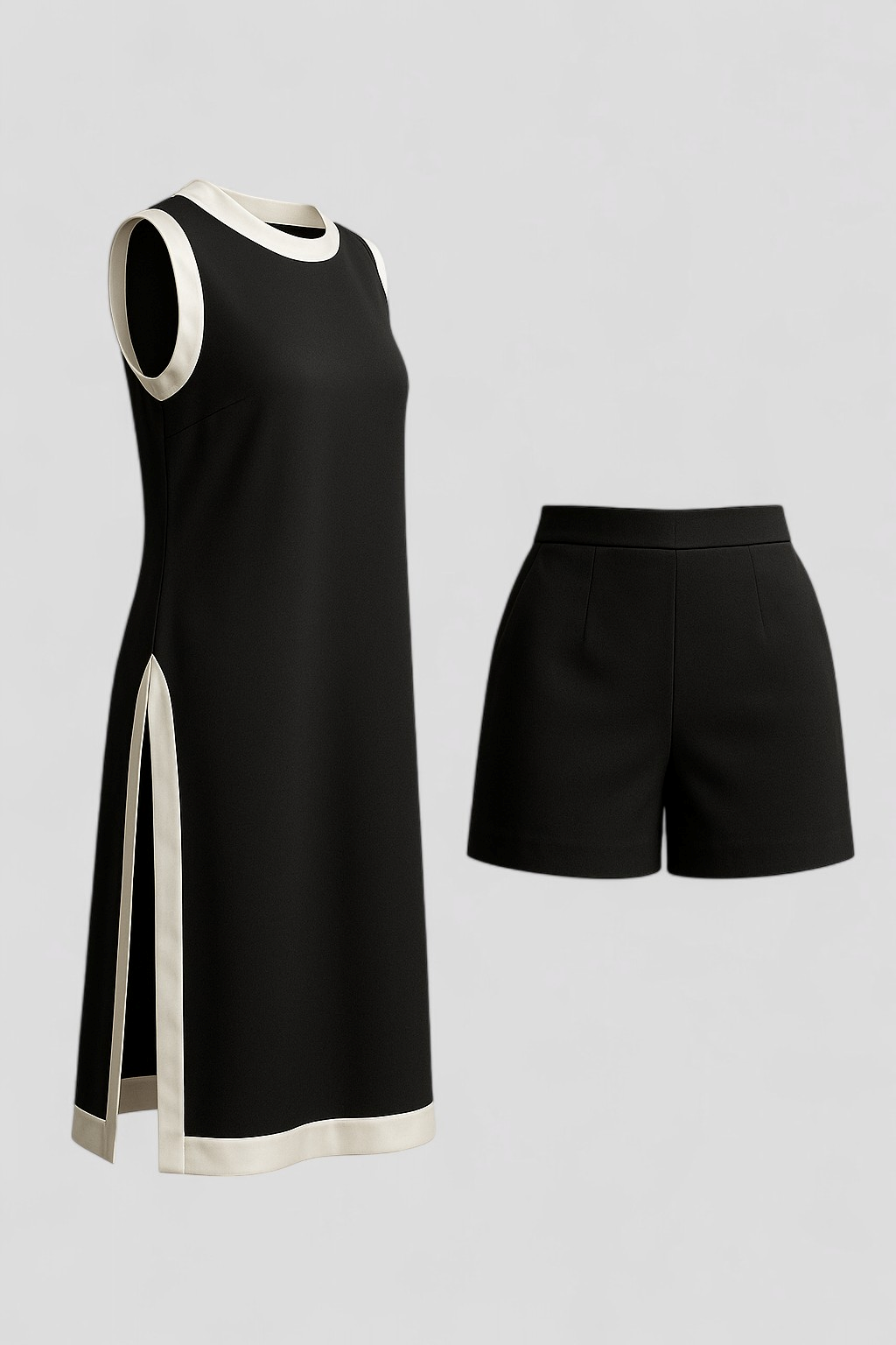Completo Estivo Donna Color Block Boho - Nero - Abbigliamento Casual Donna Abito Senza Maniche block boho color Comfort e Stile Donna completo completo estivo Completo Estivo Donna donna estivo Look Fresco Estivo Moda Color Block Outfit Boho Estate outfit sets Set Due Pezzi Donna Shorts e Top Estivi Versatile Outfit Estivo - Concept Palermo