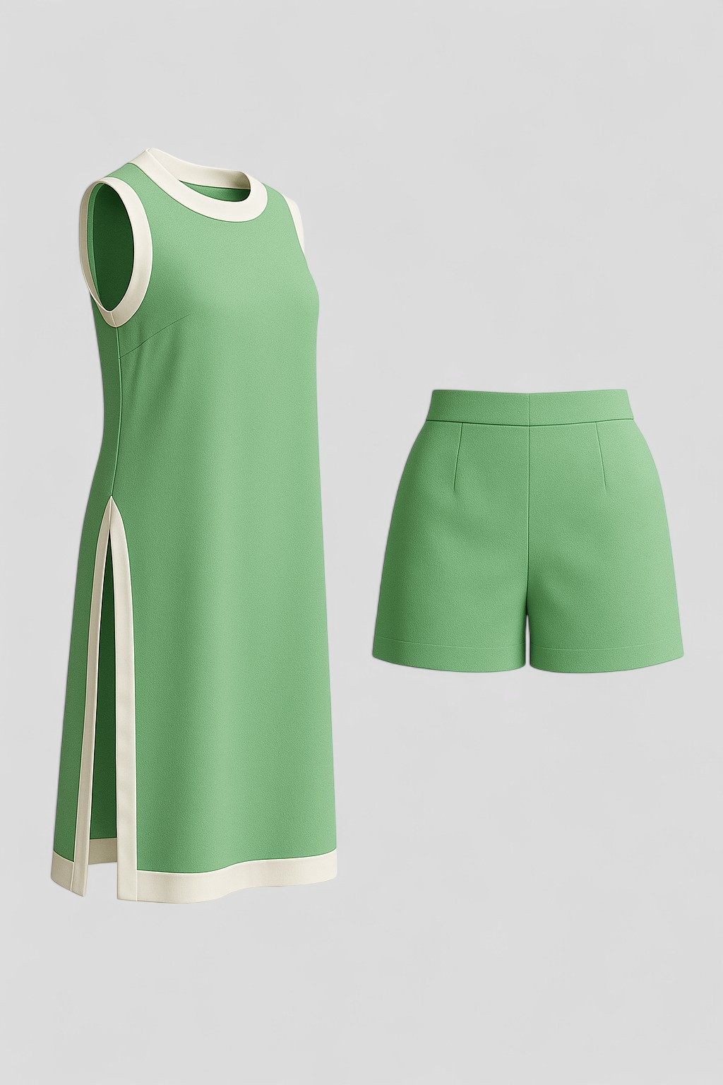 Completo Estivo Donna Color Block Boho - Verde - Abbigliamento Casual Donna Abito Senza Maniche block boho color Comfort e Stile Donna completo completo estivo Completo Estivo Donna donna estivo Look Fresco Estivo Moda Color Block Outfit Boho Estate outfit sets Set Due Pezzi Donna Shorts e Top Estivi Versatile Outfit Estivo - Concept Palermo