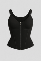 Vormgevend dameskorset - corrigerend bustier shapewear met hoge taille zwart S-XL