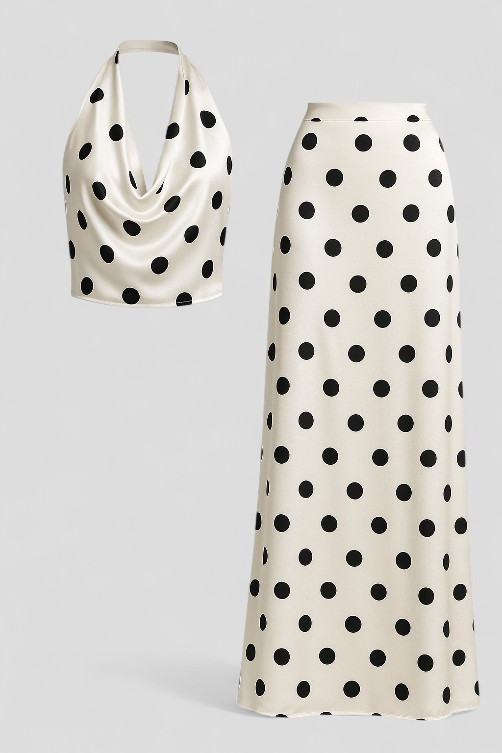Completo Donna Elegante a Pois Bianco Nero, Set Abbigliamento Estivo Casual Taglie Forti - Bianco - abbigliamento abbigliamento casual abbigliamento elegante abbigliamento estivo abbigliamento pois completo due pezzi donne moda a pois outfit a pois outfit sets pois set abbigliamento tessuto leggero vari colori abbigliamento vestibilità regolare - Concept Palermo