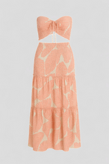 Strakke zomerse jurk met tropische print voor dames