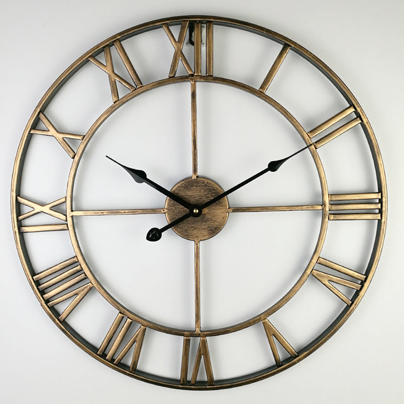 Grande orologio da parete retrò in ferro - Rame - ferro home & garden orologio orologio parete parete retr wall clocks - Concept Palermo
