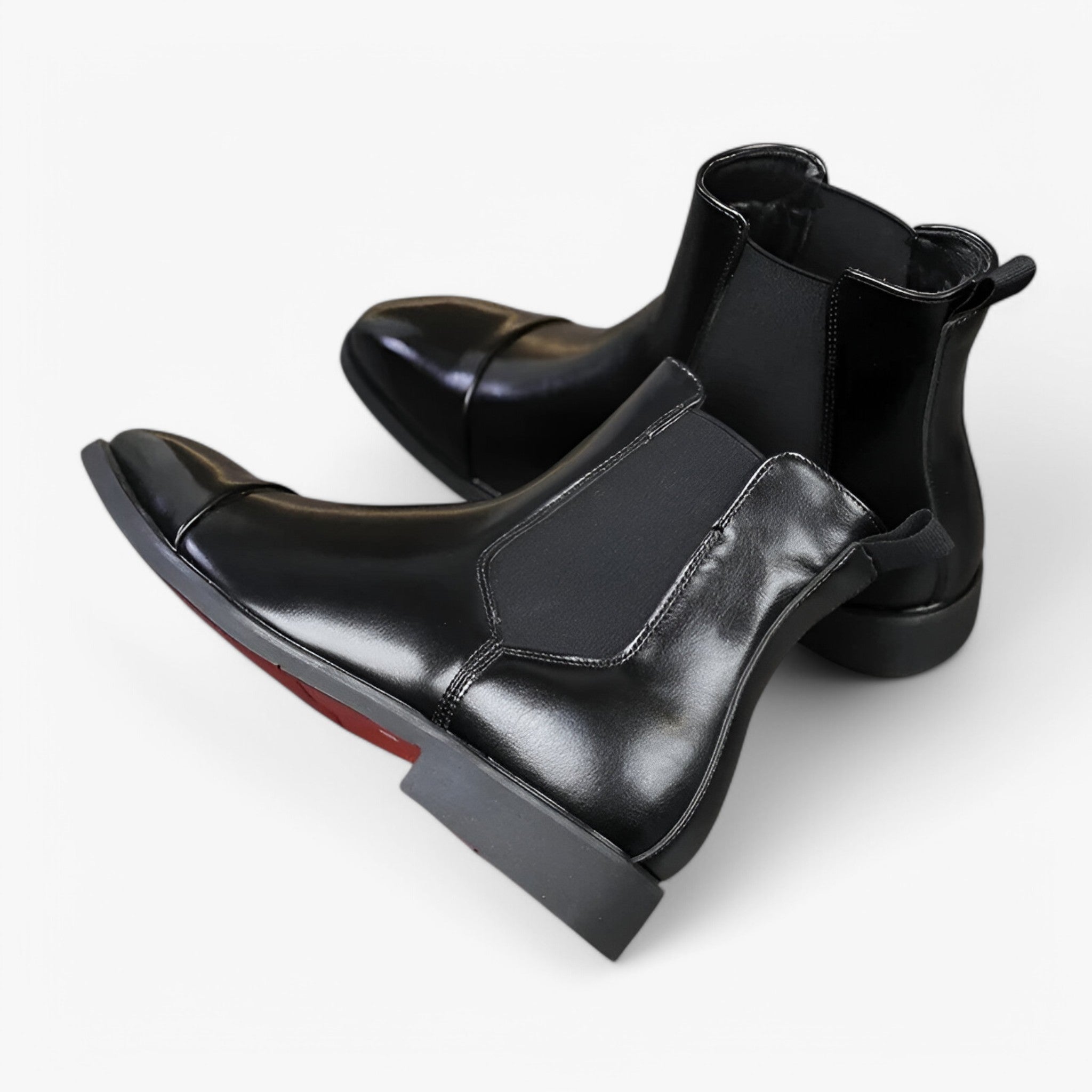 Stivali Chelsea Uomo Neri in Vera Pelle – Eleganti, Comodi, Disponibili Varie Taglie - - chelsea pelle schoenen shoes stivali stivali chelsea uomo vera - Concept Palermo