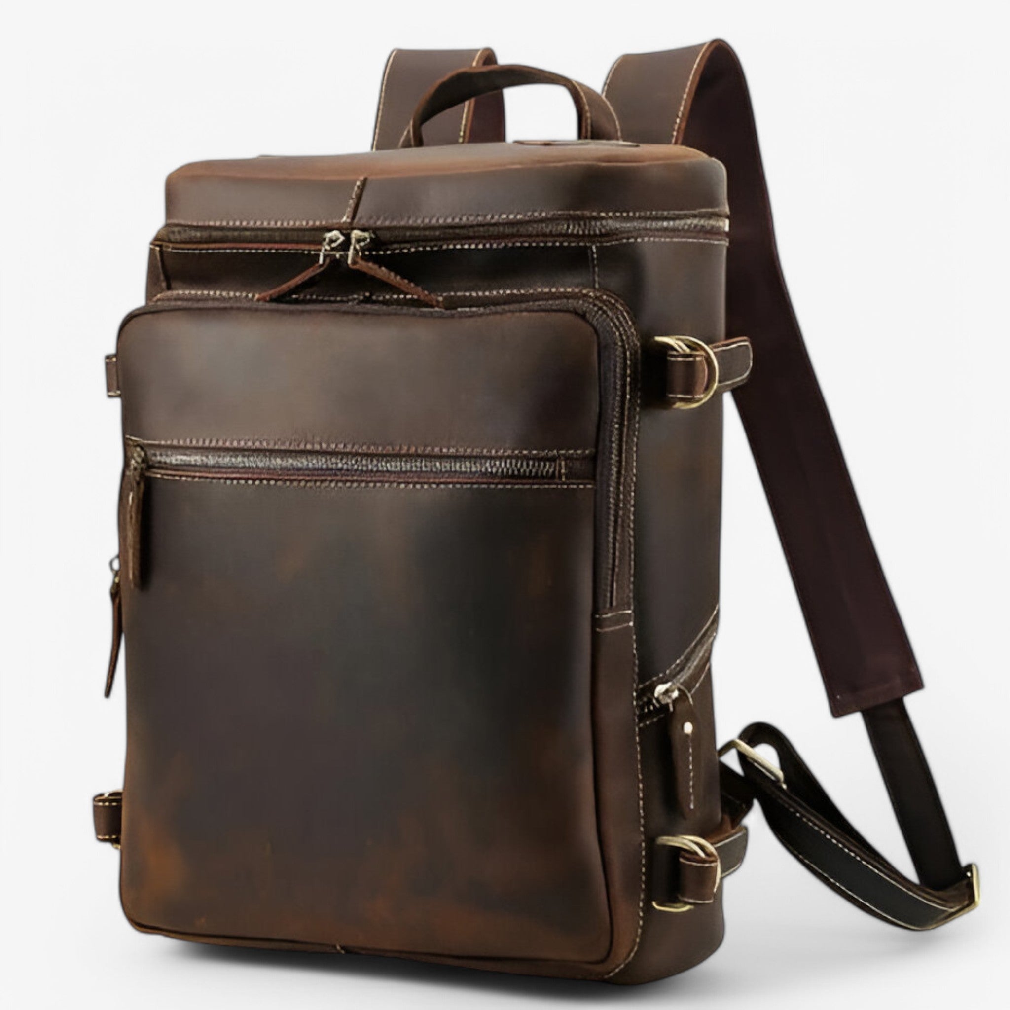 Zaino di Lusso in Pelle Integrale - Marrone - accessoires bags integrale pelle tassen zaino zaino pelle - Concept Palermo