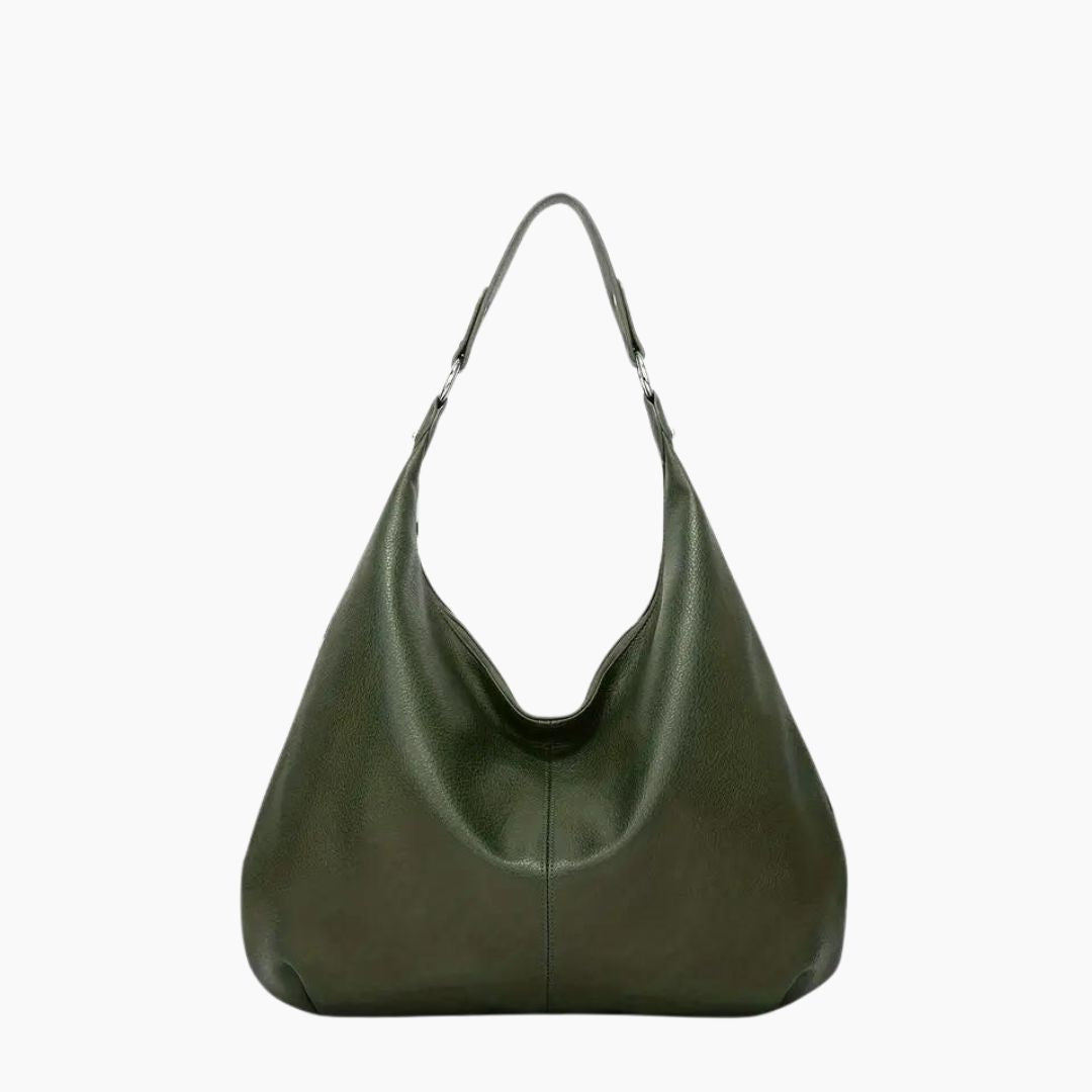 Borsa Hobo Donna Grande in Pelle Vegana Nera con Tracolla Regolabile - - Bags borsa borsa hobo donna hobo Leather Bag pelle vegana women bags - Concept Palermo