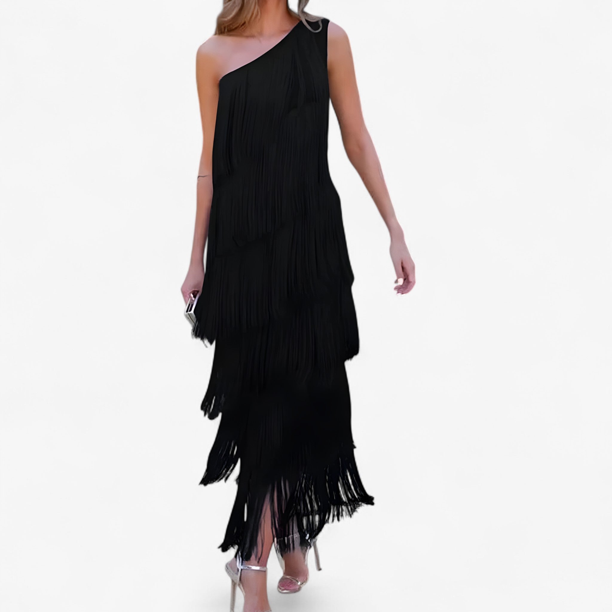Abito con Frange Movimento Che Incanta a Ogni Passo Donna - - abito abito da ballo abito da festa abito elegante donna abito frange donna dresses frange incanta look da sera movimento ogni vestito con frange vestito glamour - Concept Palermo