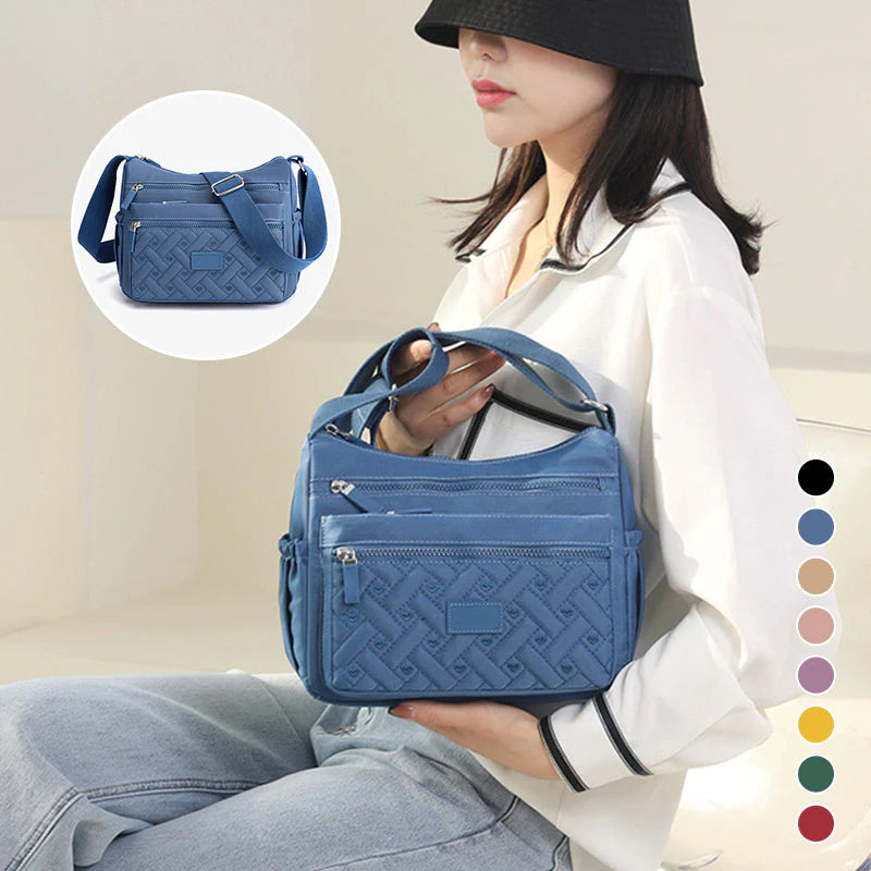 Borsa a Tracolla Donna Nera Elegante in Vera Pelle Italiana, Made in Italy - - bag bags borsa borsa tracolla classica Dames Mode new_for_google shoulder bag tracolla - Concept Palermo