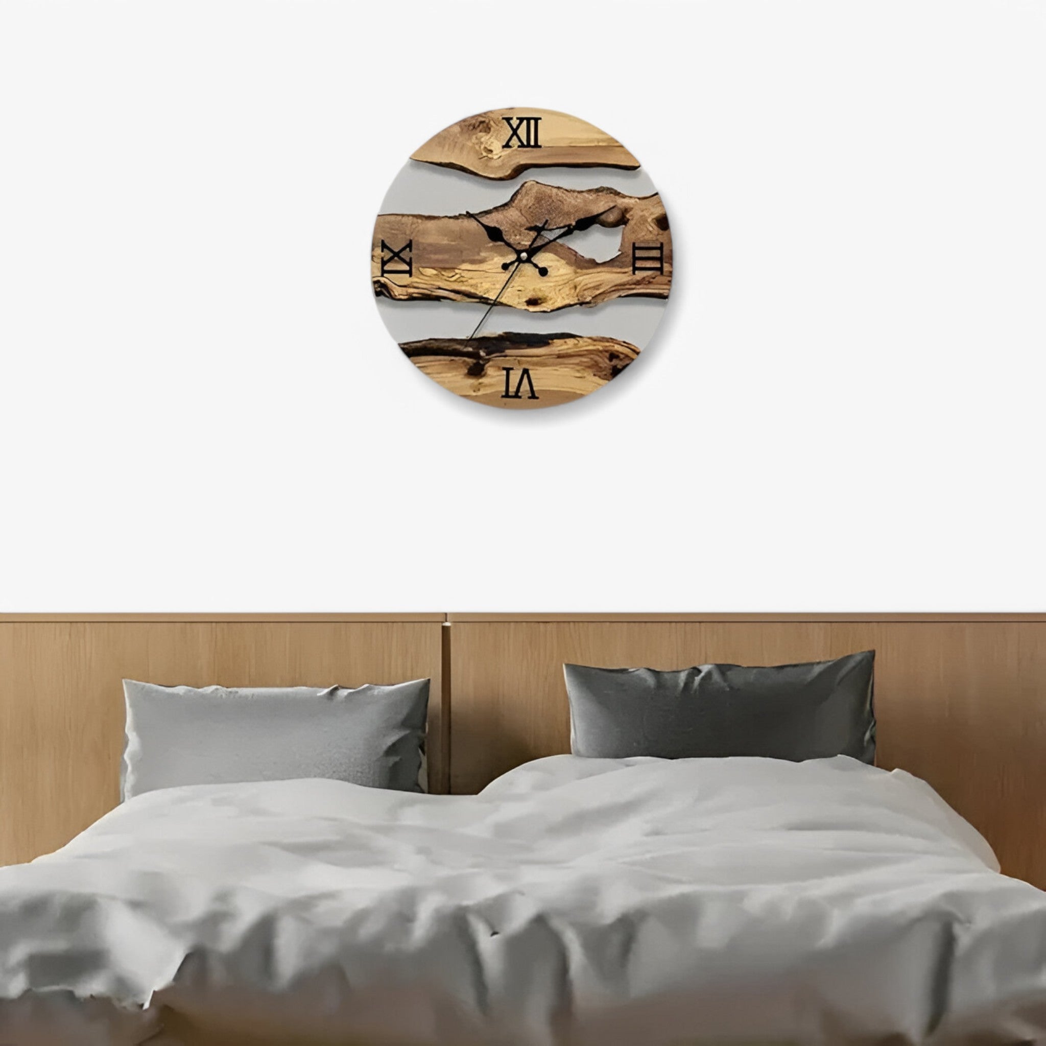 Orologio da parete minimalista in legno per uomo, ideale per arredare il soggiorno o l'ufficio - - accenti legno minimalista orologio orologio parete P277 parete uomo wall clock wall clocks - Concept Palermo