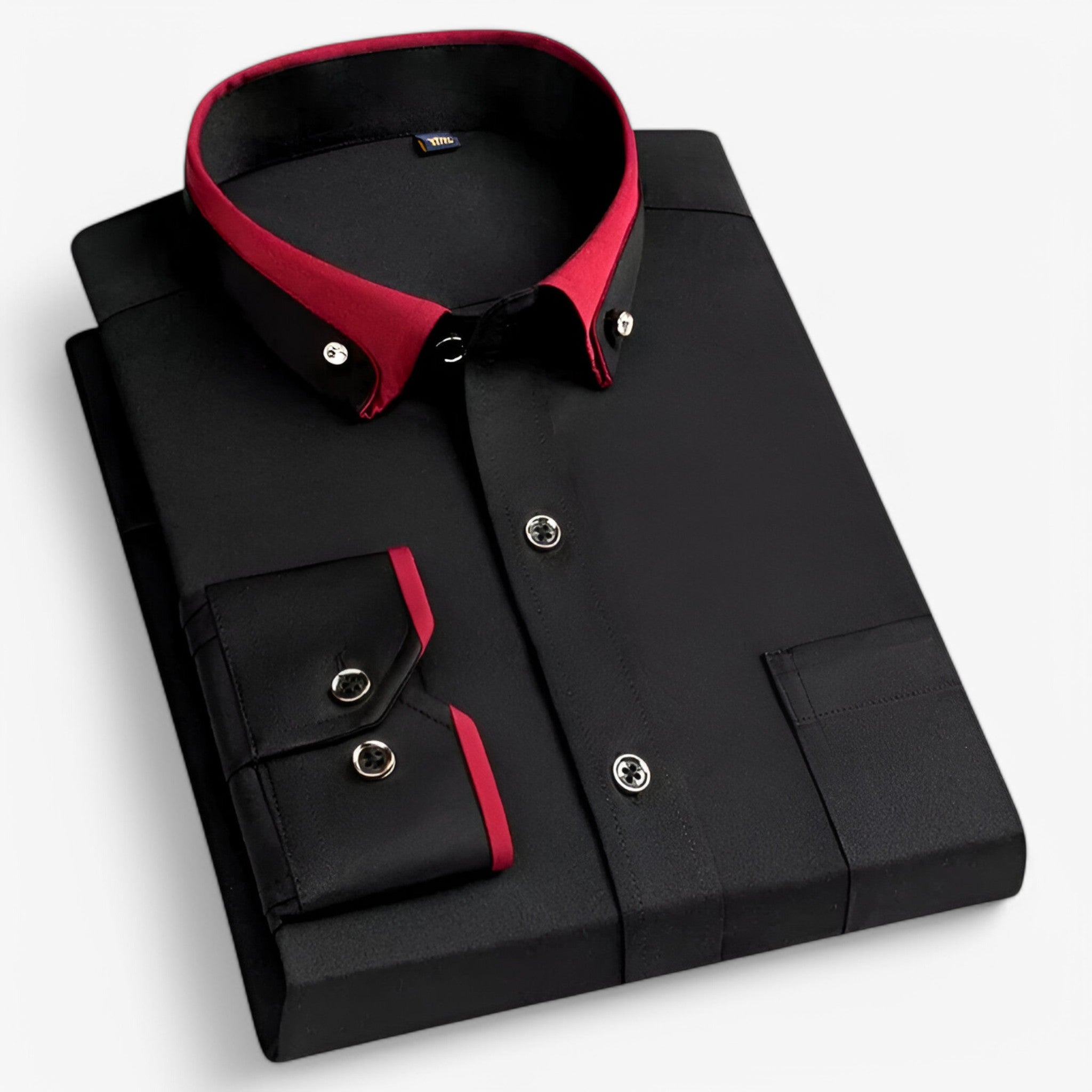 Camicia Uomo Elegante Comfort Fit in Cotone Traspirante per Lavoro e Cerimonie - Nero - camicia camicia formale confortevole formale men's top clothes Ny Nye Ankomster Udsalg uomo - Concept Palermo