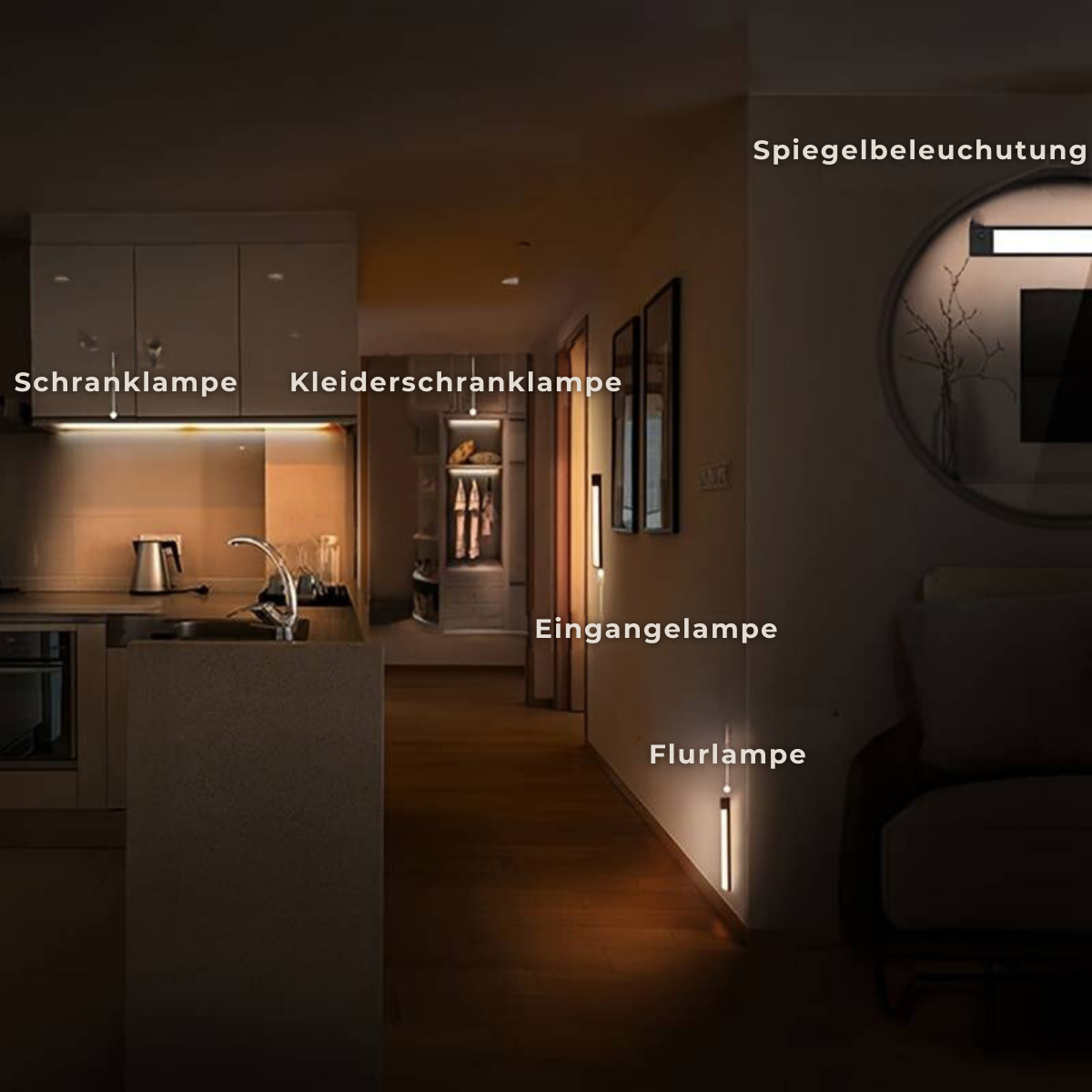 Lampada LED USB con modalità sensore Bianco Rosso - - home & garden Hängelampen lampada lampada modalità modalità sensore Tragbare Lampen Wandleuchten - Concept Palermo