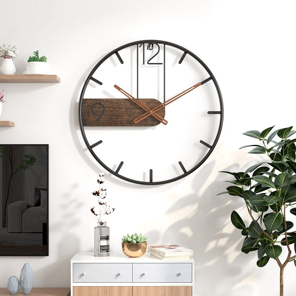 Orologio dal design - Espande il tuo spazio con un raffinato mix di materiali Oro Acciaio Legno - - acciaio clocks design espande home & garden legno materiali orologio orologio design wall clocks wallclock - Concept Palermo