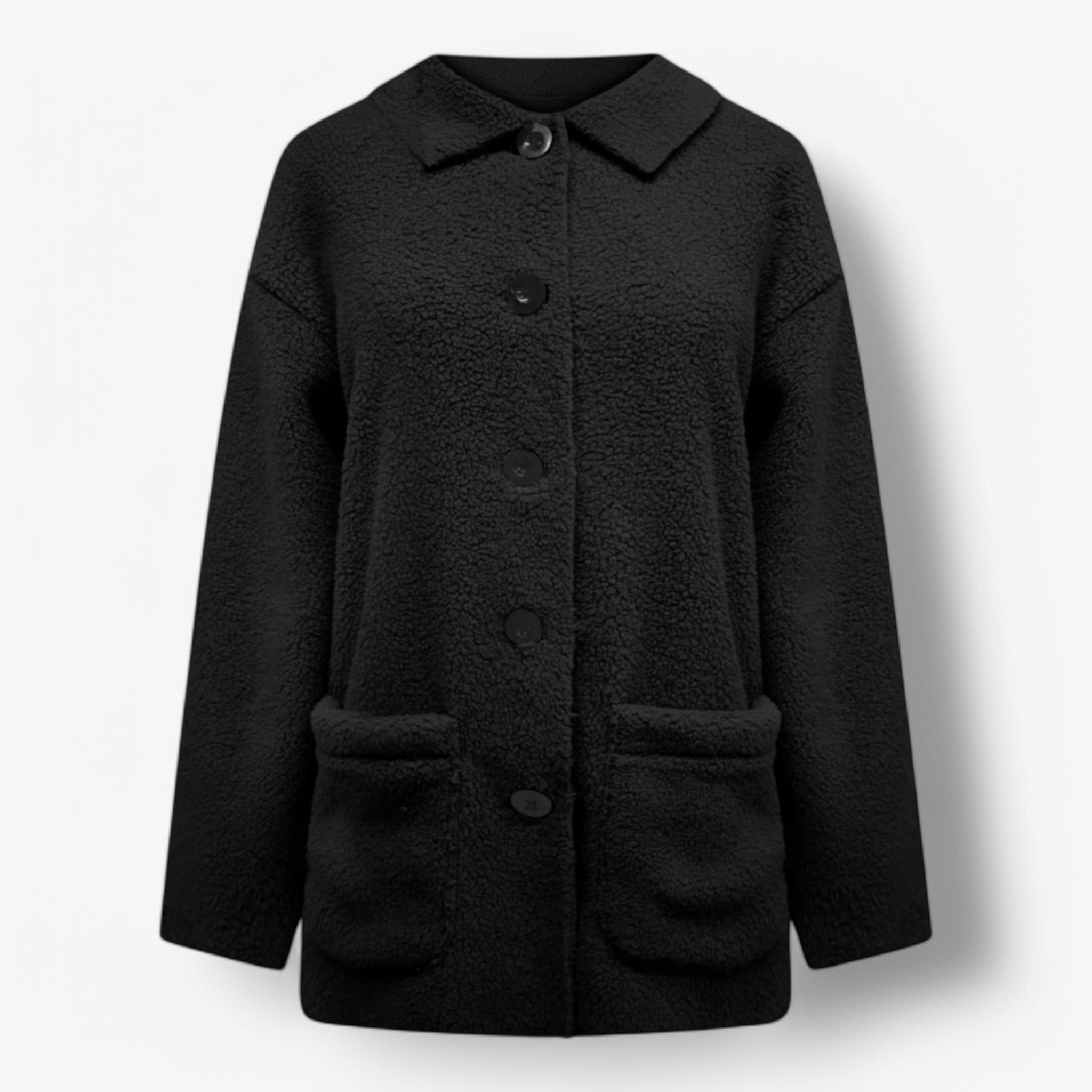 Kappa Sherpa Eterna - NERO - eterna kappa kappa sherpa sherpa women's coats & jackets - Concept Palermo