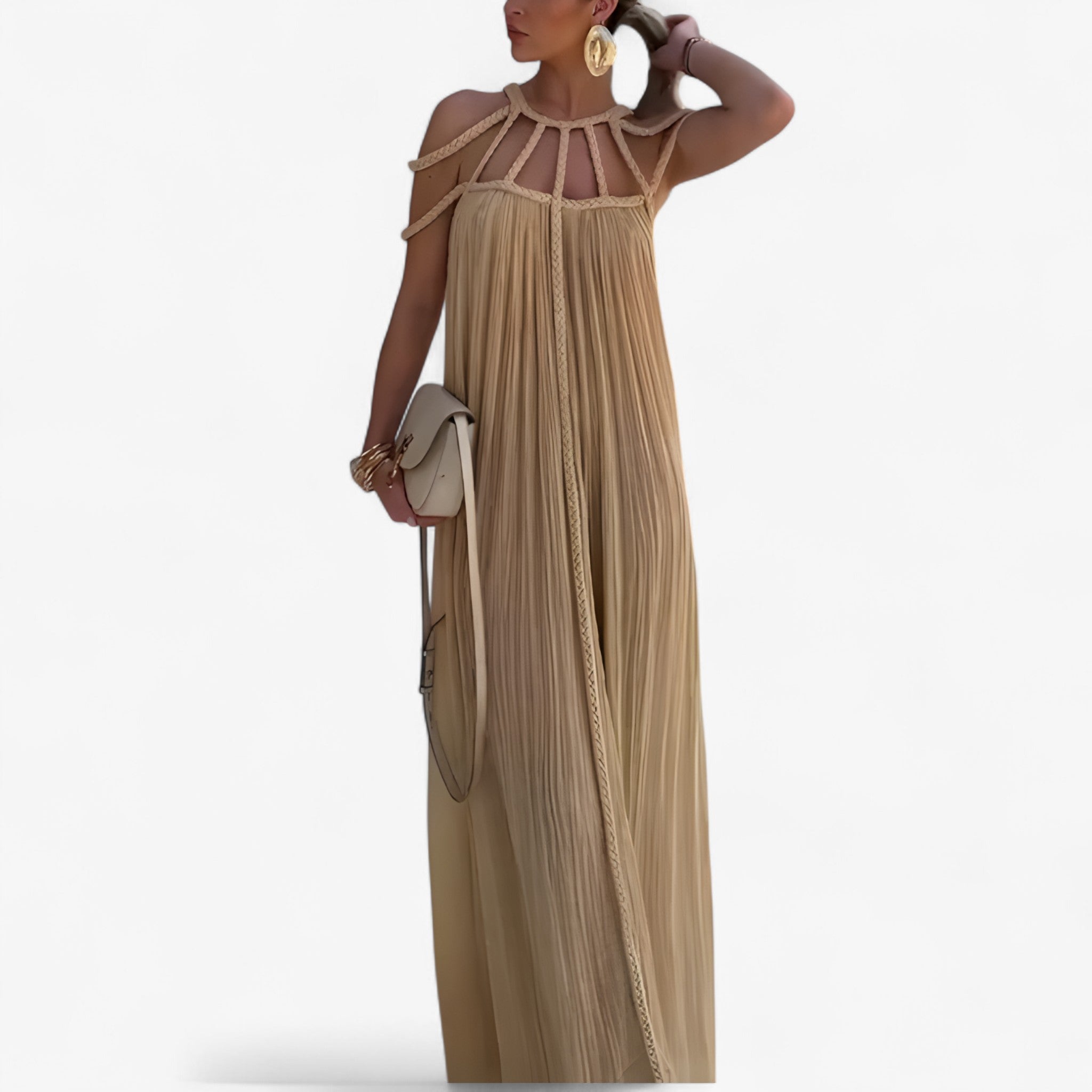 Abito Lungo Donna - Caqui Taglia unica (34-46) - abito abito donna donna dresses - Concept Palermo