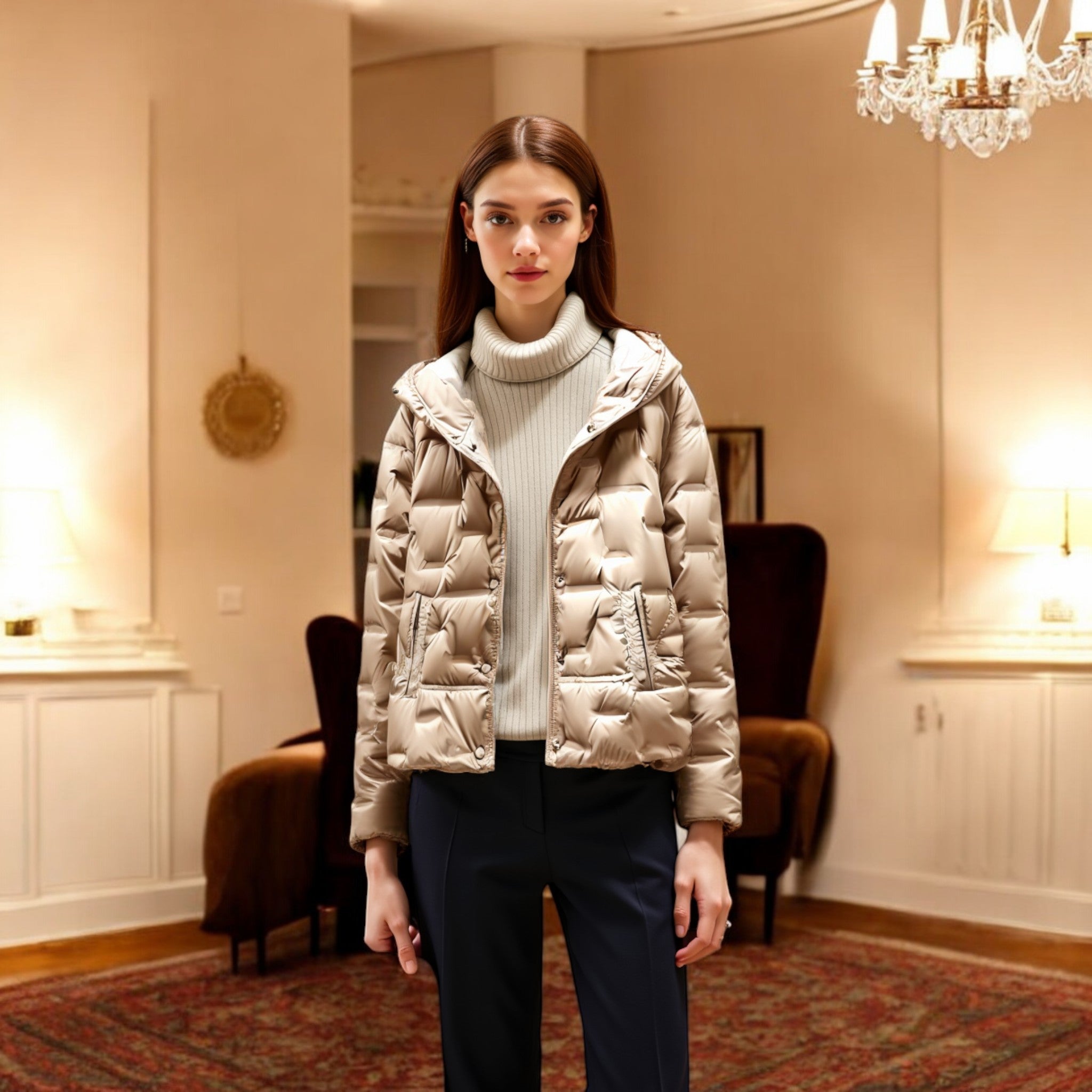 Giacca Donna con Cappuccio Morbida e Isolante – Perfetta per l'Inverno - - cappuccio donna giacca giacca cappuccio isolata morbida women's coats & jackets - Concept Palermo