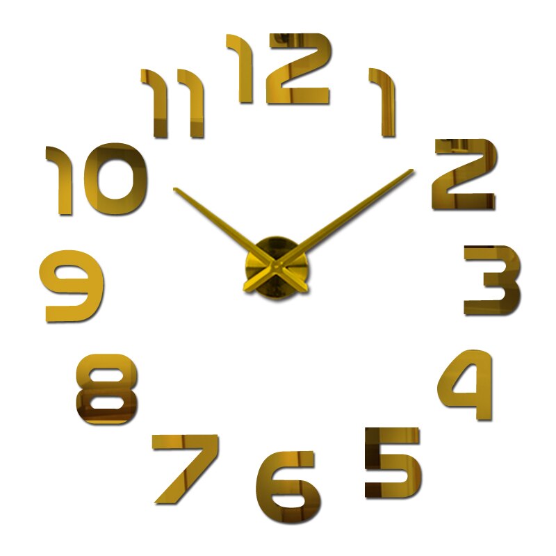 Grande orologio da parete in acrilico 3D Modern Time Display - Aggiunge un design e profondità al tuo spazio Uomo - Oro - acrilico aggiunge design display home & garden modern orologio orologio parete wall clocks - Concept Palermo