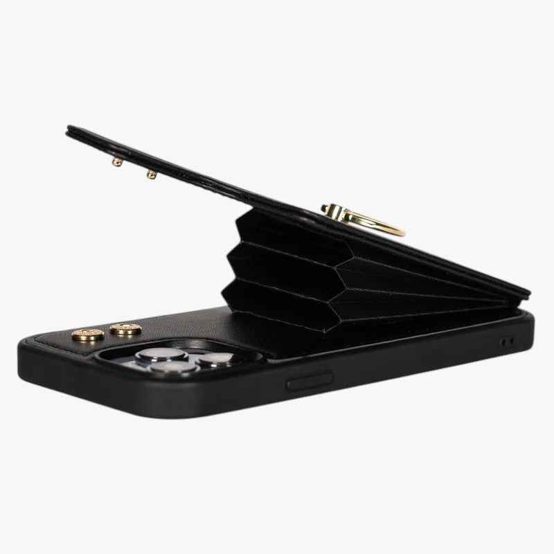 Custodia iPhone 13 Pro Lusso - Protezione Antiurto Pelle | Custodia Magnetica Elegante Nera