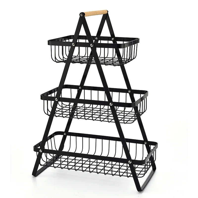 FruitCascade - Cesto di frutta a 3 strati - 3 livelli di nero - cesto fruitcascade frutta home home & garden strati - Concept Palermo