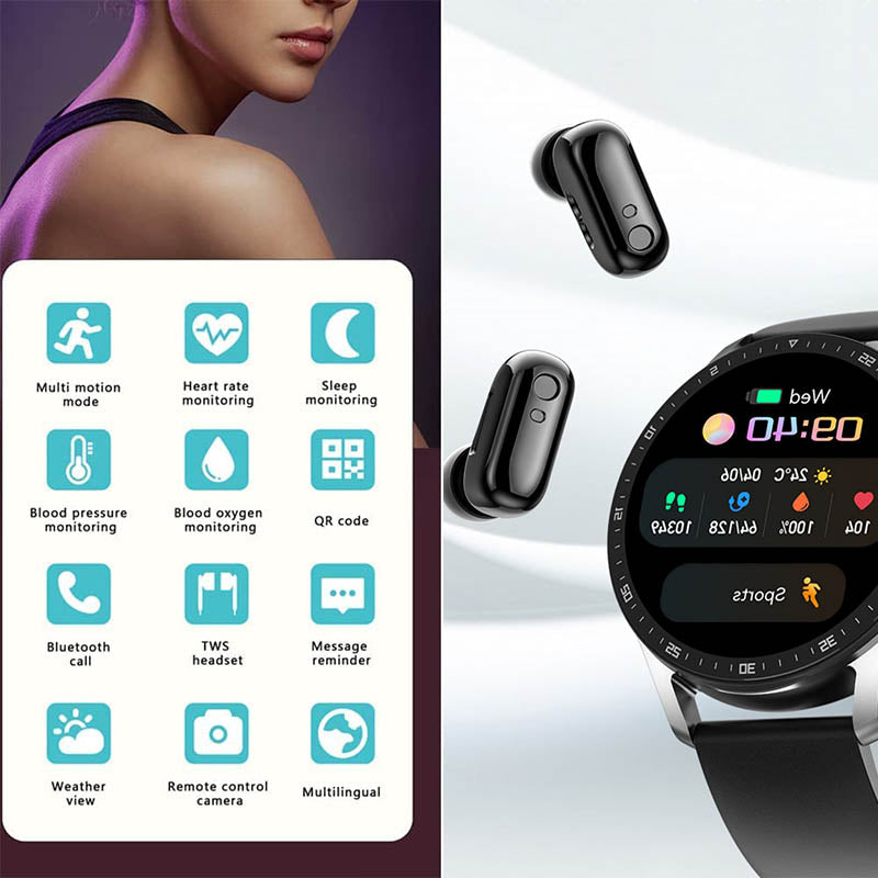 Orologio smart innovativo con cuffie di (Compatibile con iPhone e Android) Uomo - - alle producten android collectie compatibile cuffie heren heren trui horloge innovativo iphone mode orologio orologio smart smart - Concept Palermo