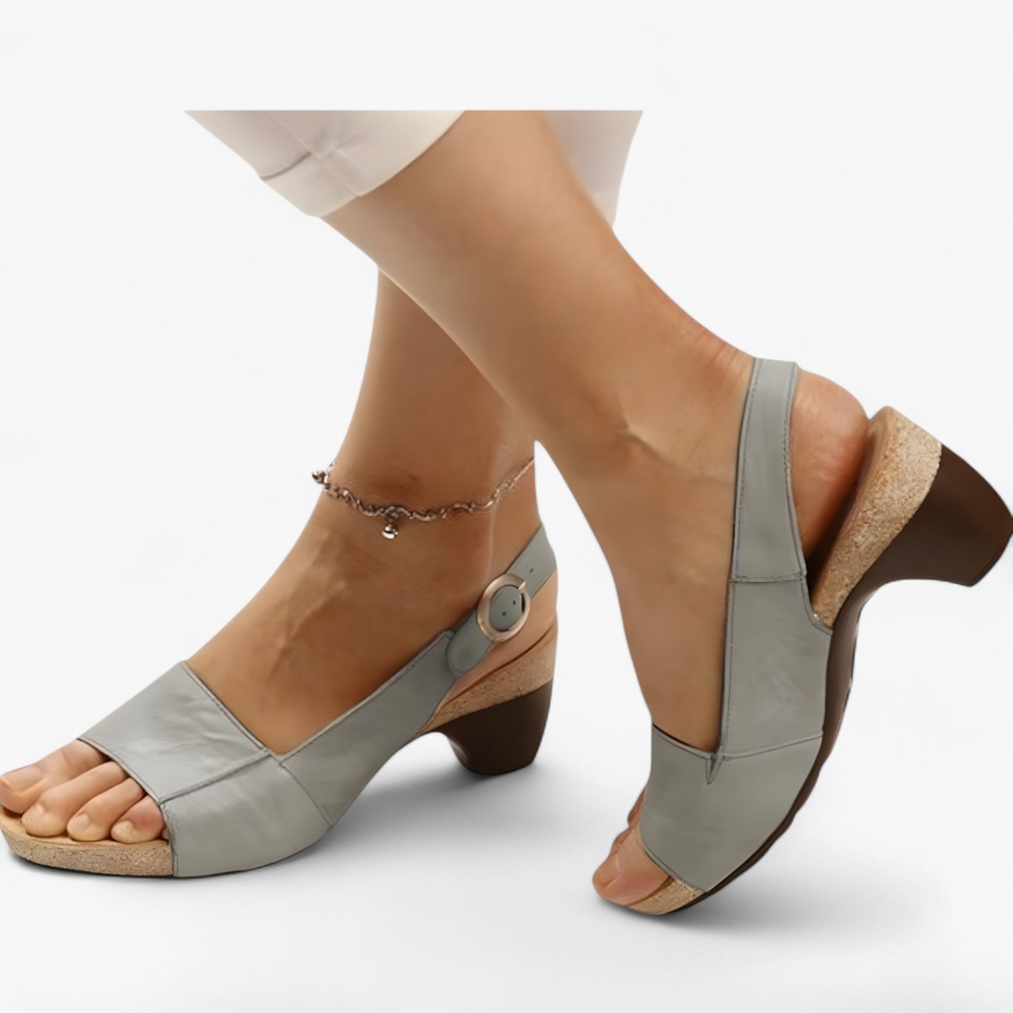 Sandali Donna Eleganti con Tacco Medio, Cinturino, Ideali per Cerimonia, Festa, Matrimonio - Grigio - Accessoires cinturino Dames emilia | sandali eleganti con tacco medio e cinturino posteriore - €25 medio posteriore Sandalen sandali sandali tacco Schoenen tacco uomo - Concept Palermo