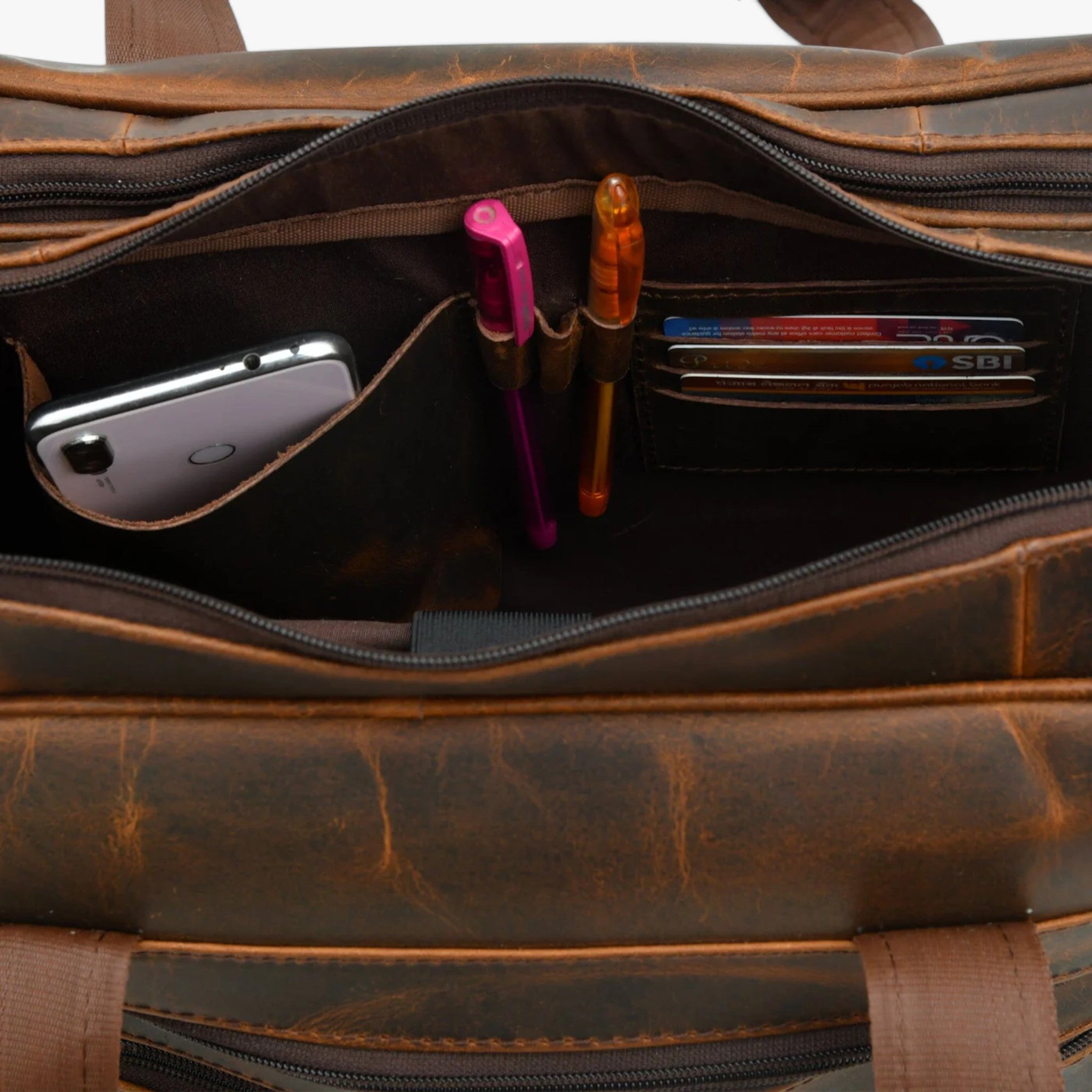 Cartella Pelle Marrone Professionale - - accessoires bags cartella cartella pelle pelle professionale tassen - Concept Palermo